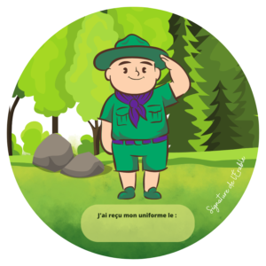 Badge de camp uniforme garçon