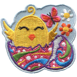 Badge de camp poussin de Pâques