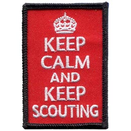 Badge de camp Restez calme et continuez à faire du scoutisme
