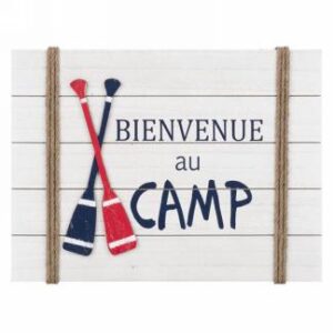 Plaque murale "Bienvenue au camp"