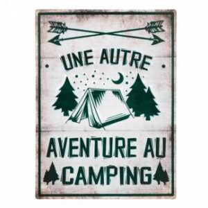 Plaque murale "Aventure en camping"