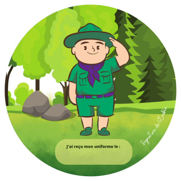 Badge de camp uniforme garçon