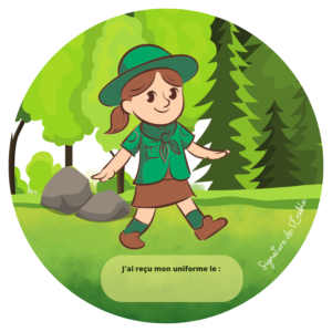 Badge de camp uniforme fille