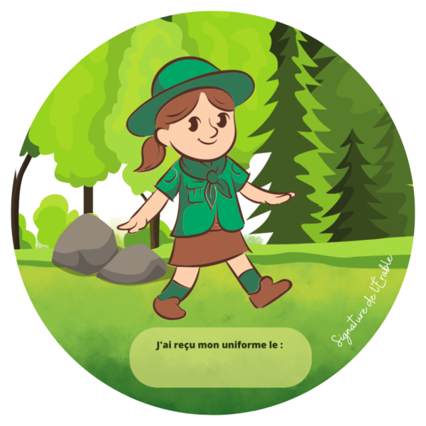 Badge de camp uniforme fille