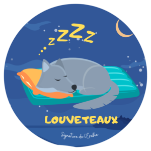 Badge de camp LOUVETEAU coucher