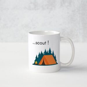 Tasse blanche à l'effigie scoute
