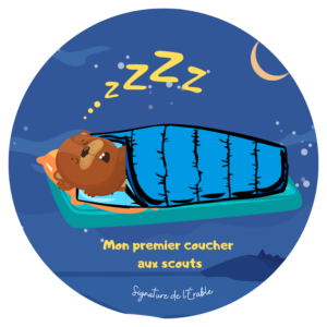 Badge de camp CASTOR mon premier coucher