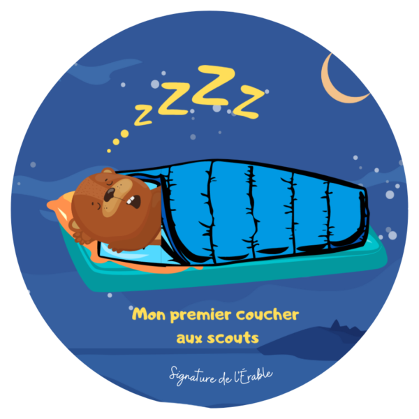 Badge de camp CASTOR mon premier coucher