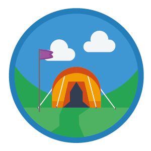 Badge de camp CAMPING ÉTÉ