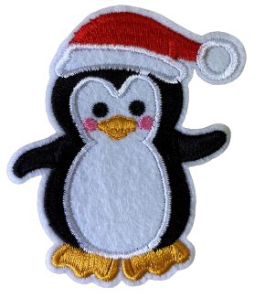 Badge pingouin de noël