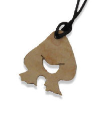 Pendentif en bois Zazou