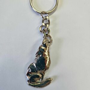 Porte-Clé Loup Hurlant en métal