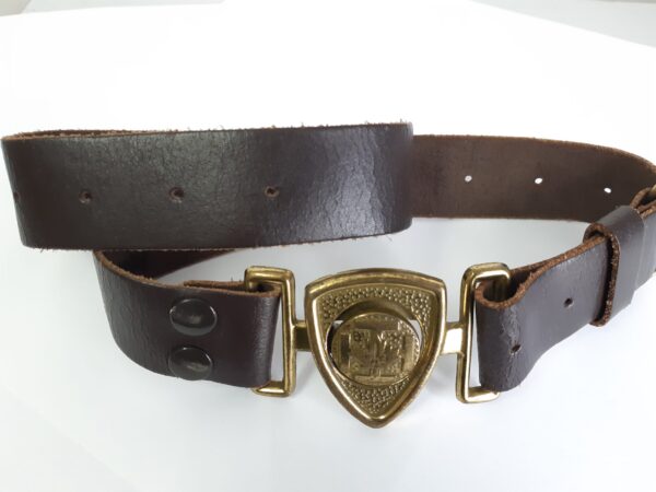 Ceinture en cuir brun USAGÉE