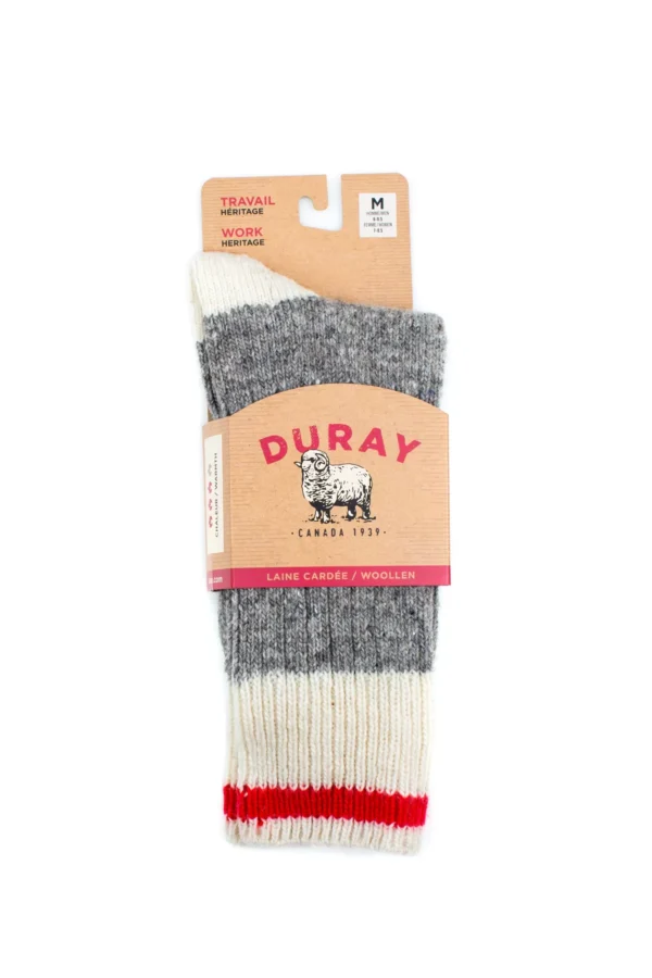 Bas de laine 45% gris Duray médium