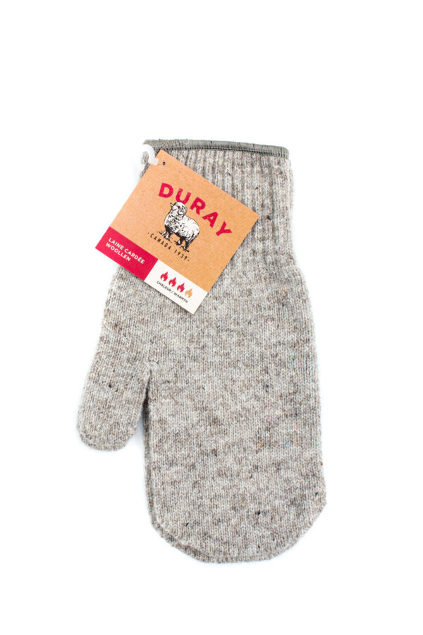 Sous mitaine en laine gris 70% DURAY