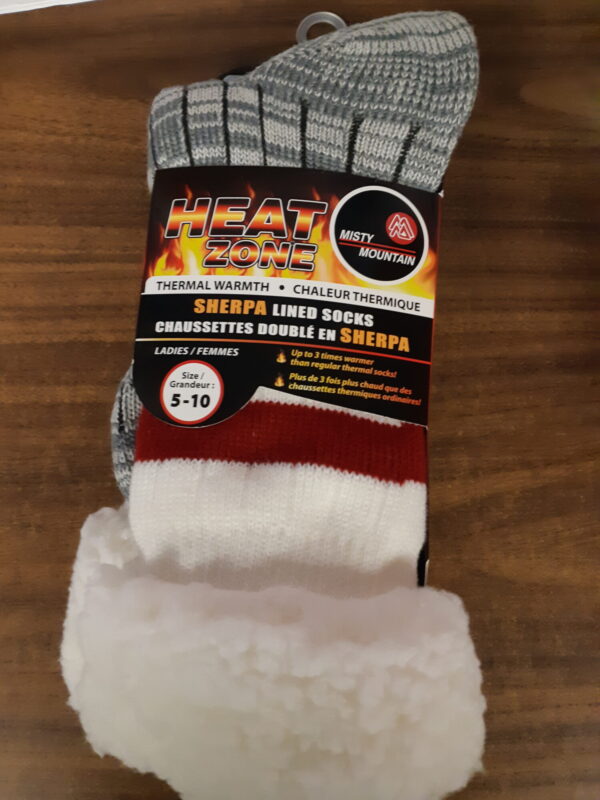 Chaussette doublée en sherpa style pantoufle