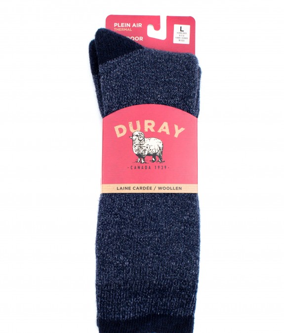 Bas de laine 60% bleu de Duray