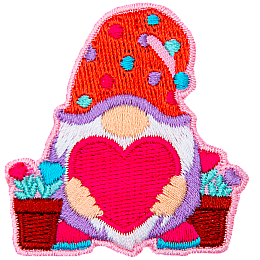 Badge Gnome avec coeur St-Valentin