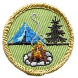 Badge tente en camping