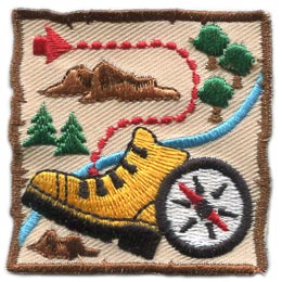 Badge de camp carte d'aventure