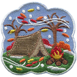 Badge camping d'automne