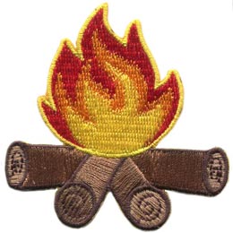 Badge de camp flammes de feu de camp