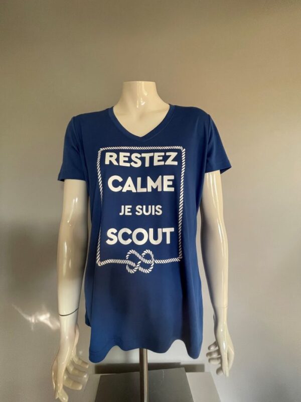 T-shirt / chandail "Restez calme, je suis scout" Femme
