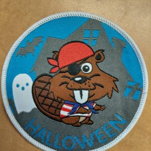 Badge de camp castor halloween pirate