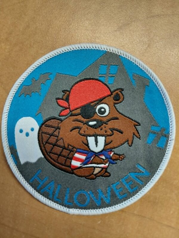 Badge de camp castor halloween pirate