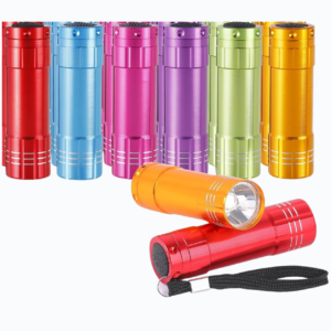 Lampe de poche en aluminium couleurs variées
