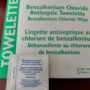Lingettes antiseptiques au chlorure de Benzalkonium