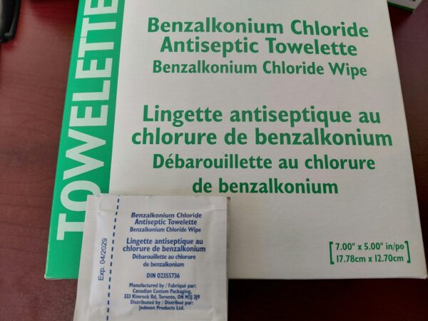Lingettes antiseptiques au chlorure de Benzalkonium