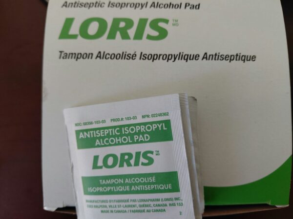 Tampons alcoolisés antiseptiques